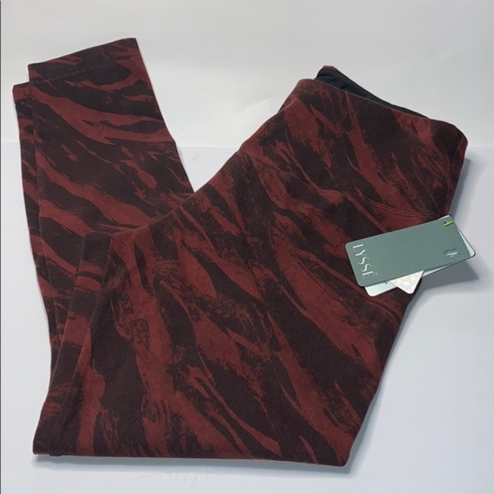 Lysse Denim Zebra Leggings  NWT